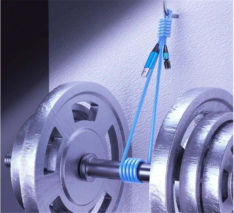 540 Rotate Luminous Magnetic Cable with LED lights and fast charging