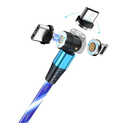 540 Rotate Luminous Magnetic Cable with LED lights and fast charging