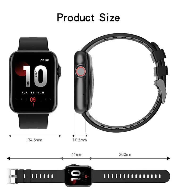 D06 1.6-Inch Colour Screen Bluetooth Smart Watch with 30-Day Standby, Call Function, and IP67 Water Resistance for Android and iOS