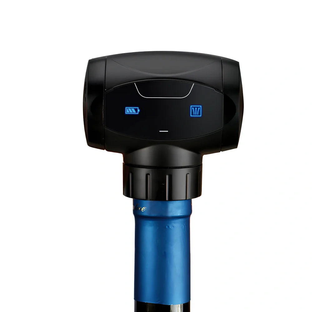 Black electric wine vacuum stopper with metal construction for 7-day preservation