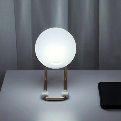 D20 Silicone Nightlight in elegant white with wireless charging capability