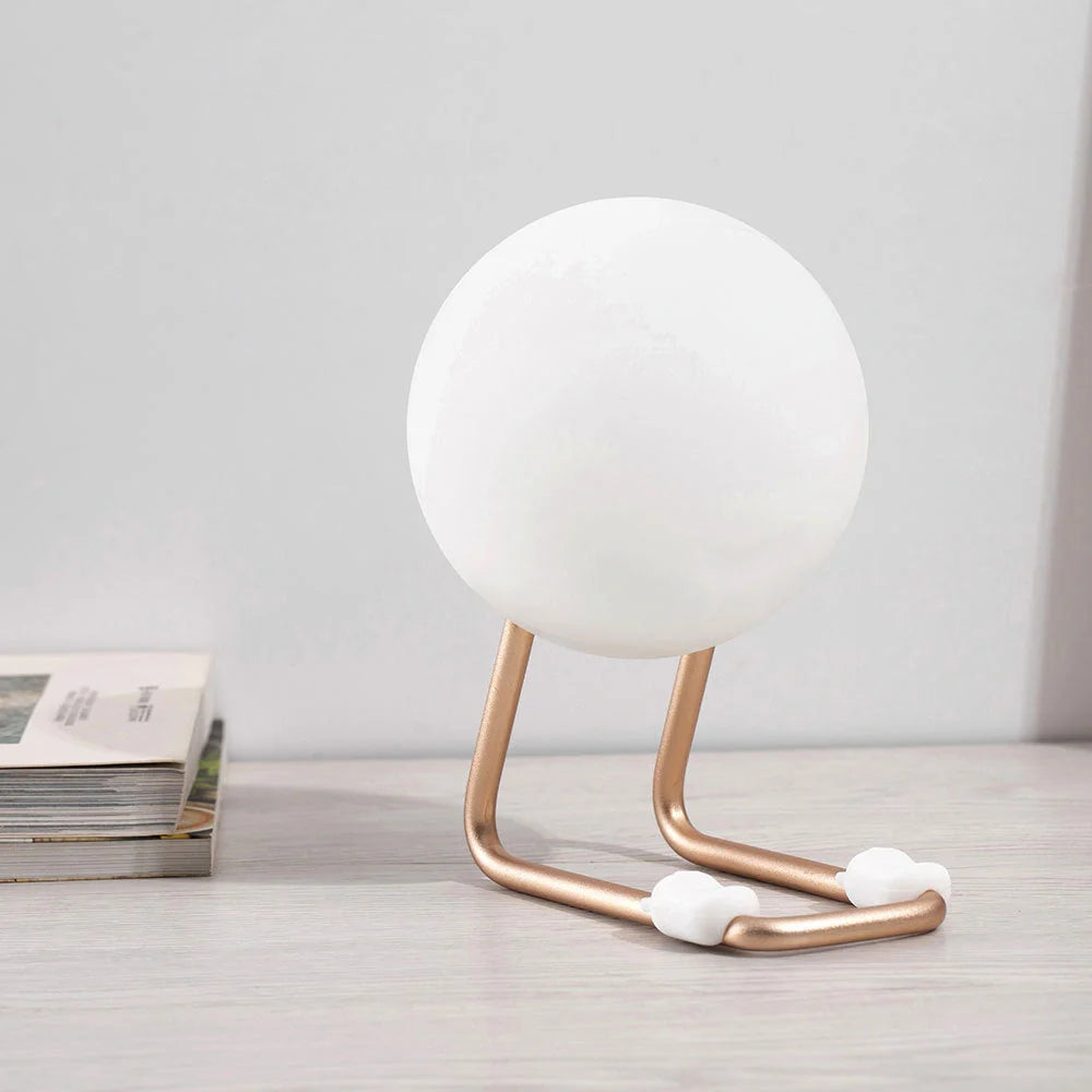 D20 Silicone Nightlight in elegant white with wireless charging capability