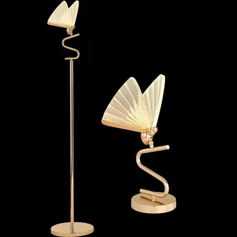 Butterfly Lamp Chandelier with LED lighting in aluminium and acrylic design