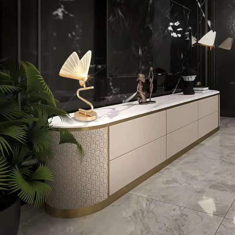 Butterfly Lamp Chandelier with LED lighting in aluminium and acrylic design