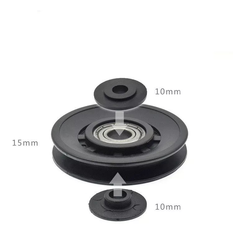 Stainless steel fitness pulley with U over line for smooth furniture movement