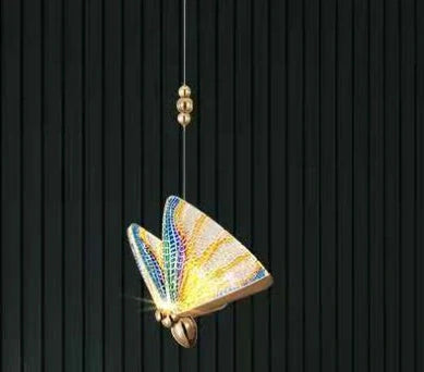 Butterfly Lamp Chandelier with LED lighting in aluminium and acrylic design