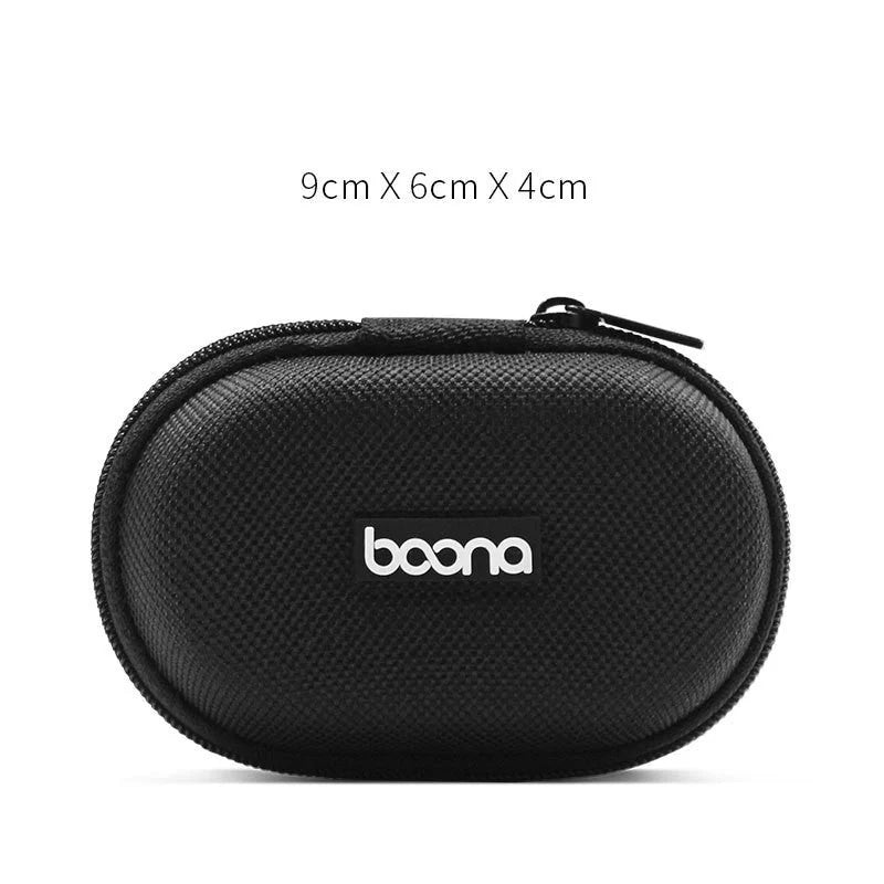 Premium mini protective earphone storage pouch made with durable EVA material in grey and black colors