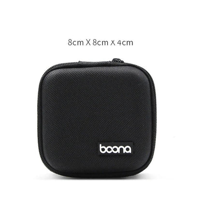 Premium mini protective earphone storage pouch made with durable EVA material in grey and black colors