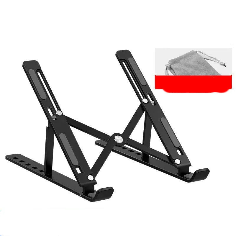 Foldable aluminium alloy laptop stand for notebooks and tablets up to 17.3 inch with non-slip pads