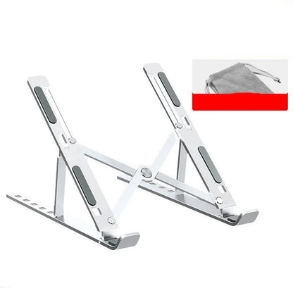 Foldable aluminium alloy laptop stand for notebooks and tablets up to 17.3 inch with non-slip pads