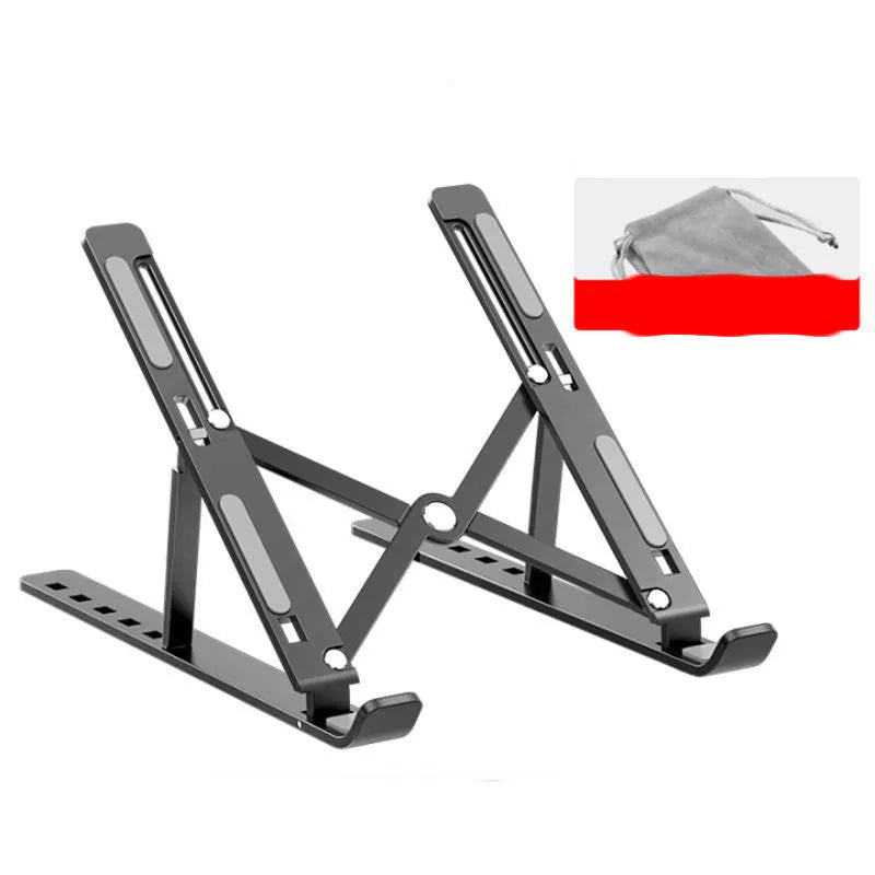 Foldable aluminium alloy laptop stand for notebooks and tablets up to 17.3 inch with non-slip pads