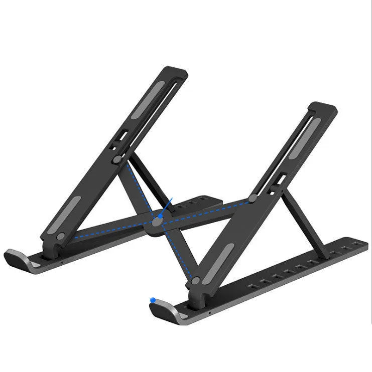 Foldable aluminium alloy laptop stand for notebooks and tablets up to 17.3 inch with non-slip pads