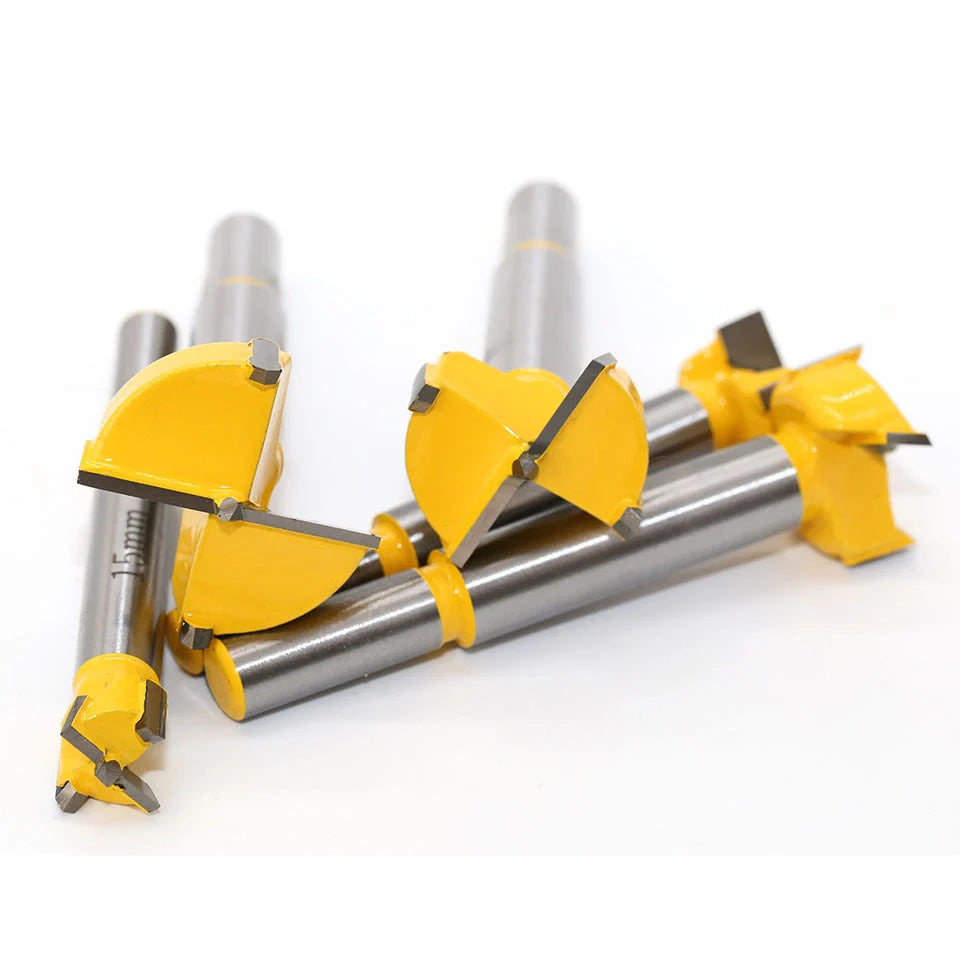 Carbide woodworking hole opener set for electric drills in wooden box
