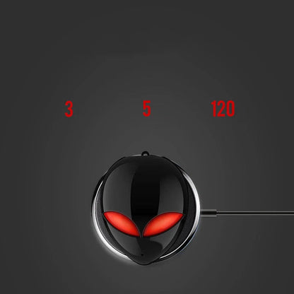 Creative Outer T8 Starman Bluetooth Headset with alien-inspired design, vibrant LED lights, and wireless charging capabilities
