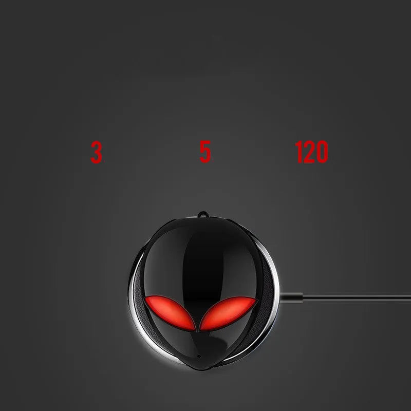 Creative Outer Starman T8 alien-design wireless Bluetooth earbuds and charging case in black.