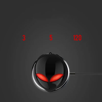 Creative Outer Starman T8 alien-design wireless Bluetooth earbuds and charging case in black.