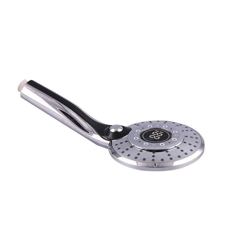 Adjustable 3-mode LED shower head with temperature-sensing RGB lighting for a luxurious bathroom upgrade