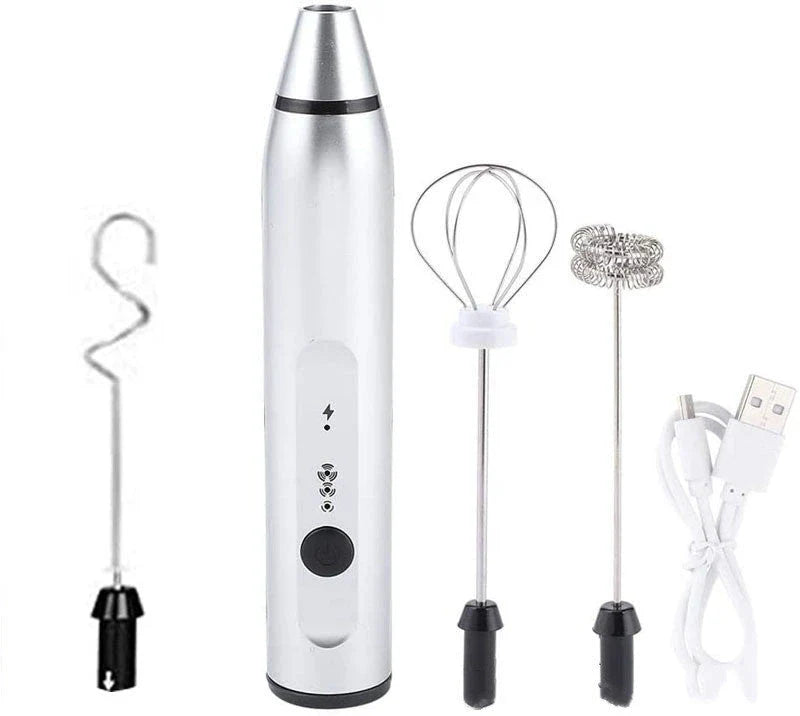 Premium Rechargeable Milk Frother - Versatile Kitchen Gadget for Latte Art, Baking, and More