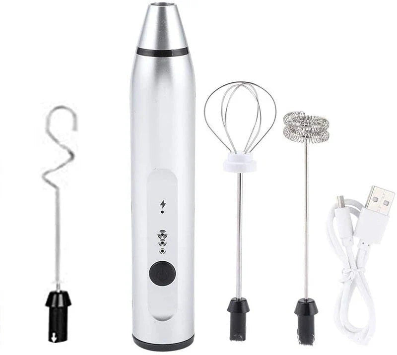 Premium Rechargeable Milk Frother - Versatile Kitchen Gadget for Latte Art, Baking, and More