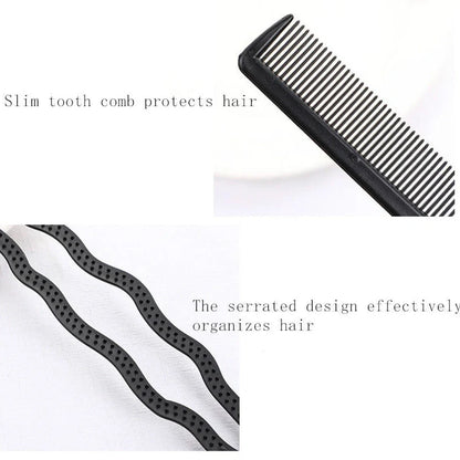 Braided hair travel suit with resin hair disc, comb, extension needle, and pattern hairdressing tool