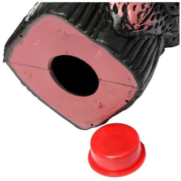 Lifelike owl decoy for garden pest control with 360-degree rotation