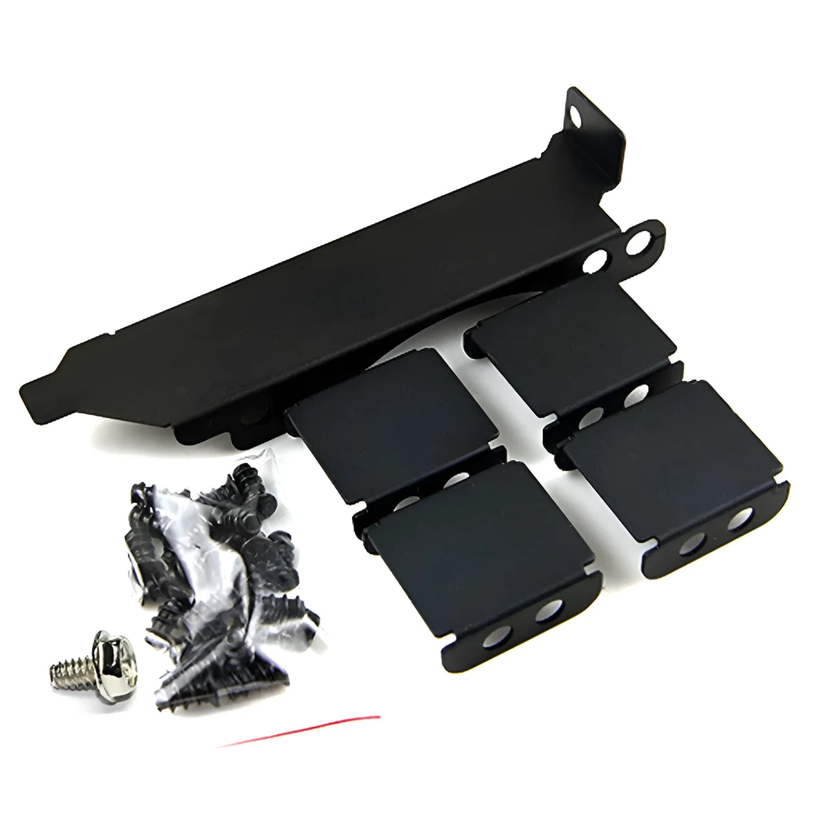 Graphics card cooling fan bracket for 8cm or 9cm case fan mounting in metal construction