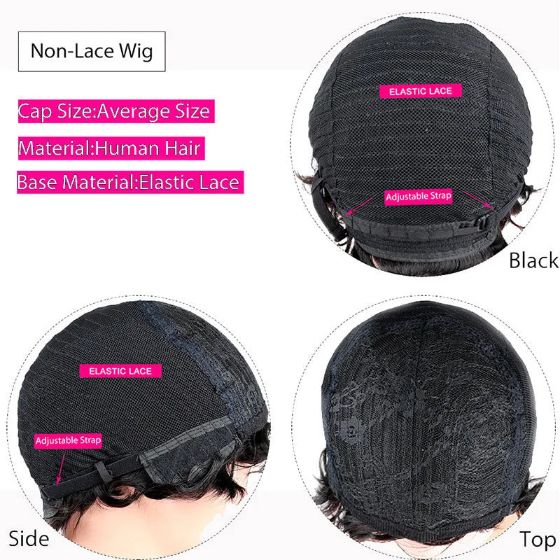 Human Hair Wavy Wig for Women, Real Hair Headdress with Hand-Cranked Mechanism Rotating Wave Headgear, Medium to Long Hair, Natural Breathable, 8-inch 20cm to 14-inch 35cm, Natural Colour or Mocha Brown