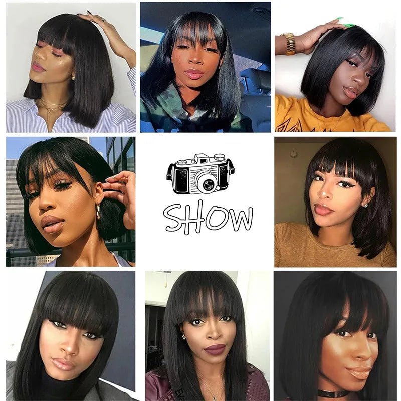 Human hair wavy wig for women with hand-cranked mechanism, available in natural colour or mocha brown.
