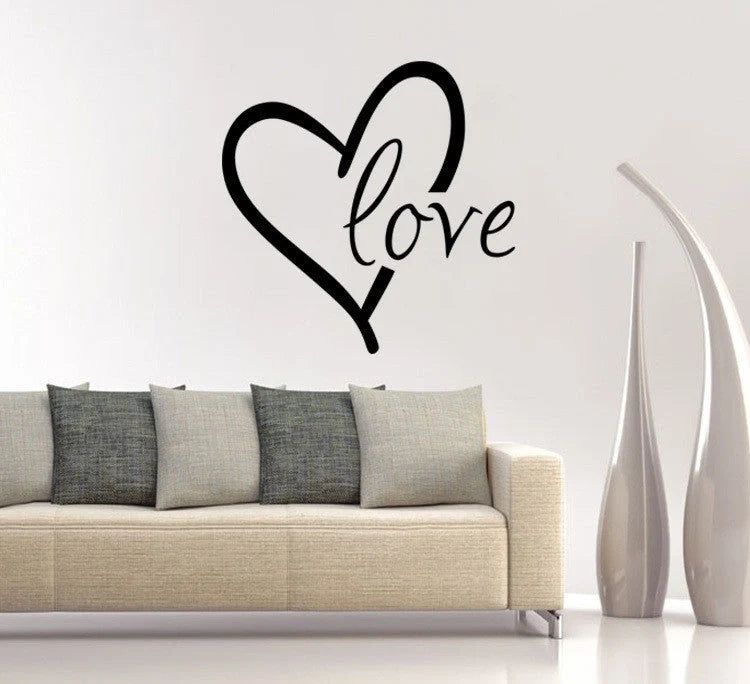 Romantic Valentine's Day PVC wall stickers for bedroom and living room décor