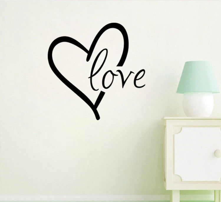 Romantic Valentine's Day PVC wall stickers for bedroom and living room décor