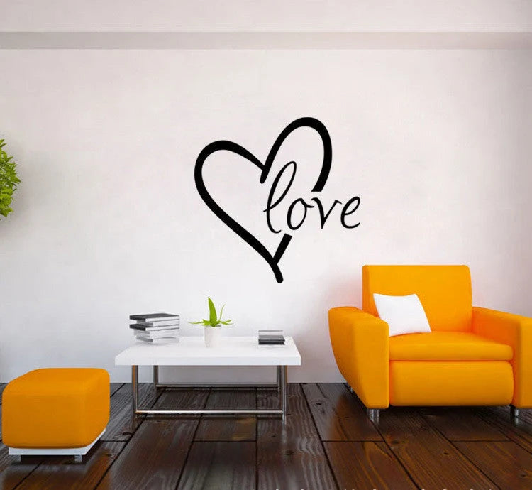 Romantic Valentine's Day PVC wall stickers for bedroom and living room décor