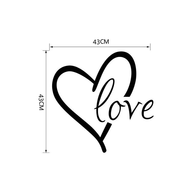 Romantic Valentine's Day PVC wall stickers for bedroom and living room décor