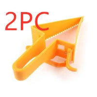 Adjustable Cake Divider Slicer in bright orange, perfect for even cake slices