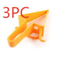 Adjustable Cake Divider Slicer in bright orange, perfect for even cake slices