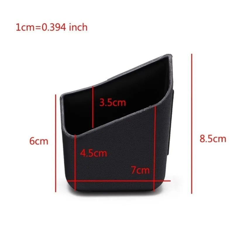 2 Pieces Universal Auto Parts Glasses Storage Box Holder Black Wooden Car Pillar Pocket Organiser for Mobile Phones and Small Items
