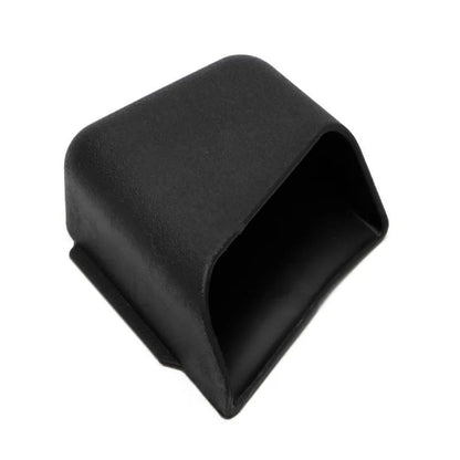 Two black wooden car pillar storage boxes, each approx. 7cm by 8.5cm by 3.5cm