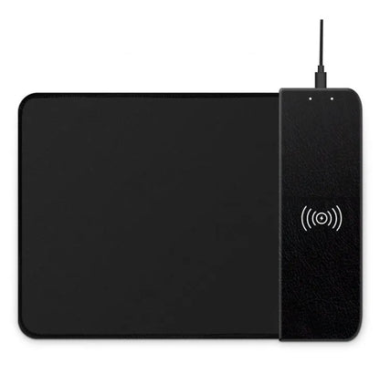 Wireless charging mouse pad with cartoon design, RGB lighting, and non-slip rubber base measuring 298mm by 215mm