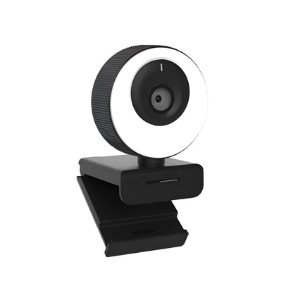 Black USB webcam with magnetic privacy cover on a 1.7m cable for desktop and laptop computers.