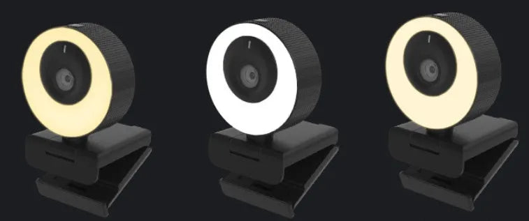 Black USB webcam with magnetic privacy cover on a 1.7m cable for desktop and laptop computers.