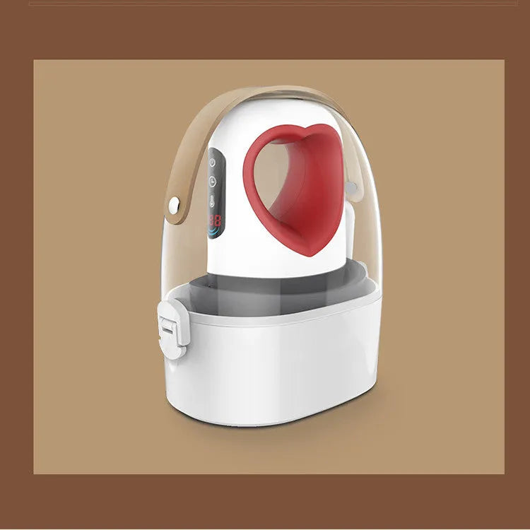 White handheld mini heat press machine for fabric and leather heat transfer, 2x3 inch format, 300ppi colour printing