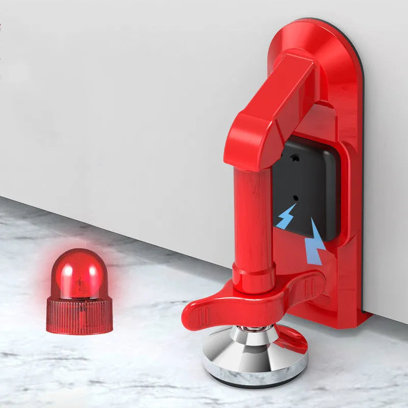 Portable door lock security device aluminium alloy travel door stop self-defence barricade for internal doors, hotel room security, office safety, and emergency deployment without tools, suitable for standard doors on hard floors
