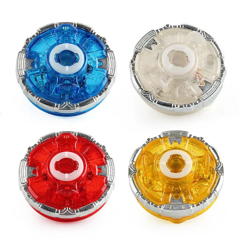 SB Light Gyro Bottom component for battle tops in blue, red, white and yellow colours showing 4.5cm dimensions