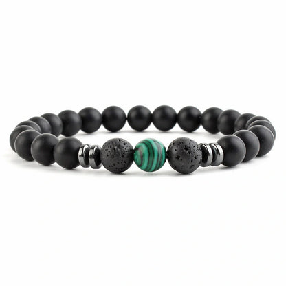 8mm stone beads seven chakra yoga beaded bracelet with elastic rope in various natural stones