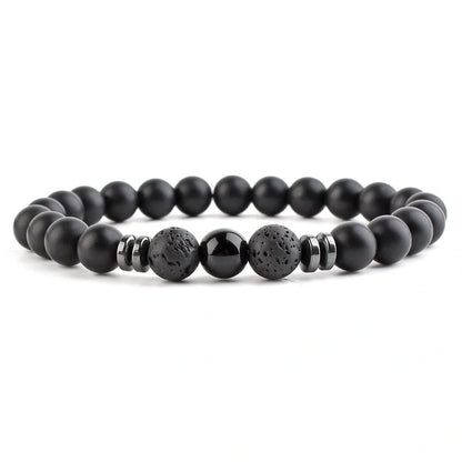 8mm stone beads seven chakra yoga beaded bracelet with elastic rope in various natural stones