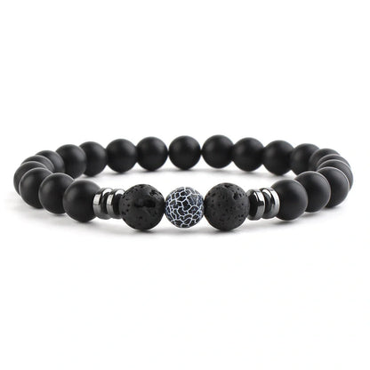 8mm stone beads seven chakra yoga beaded bracelet with elastic rope in various natural stones