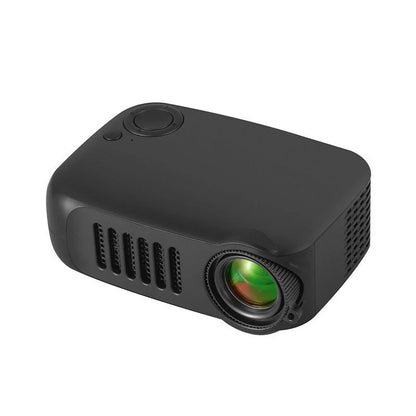 A2000 Mini Portable Smart Projector with 1080P HD support in orange, white, and black