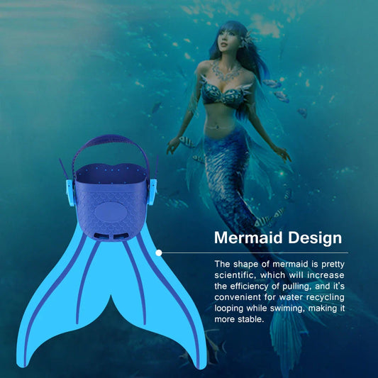Adjustable swim fins in various colors, perfect for mermaid-inspired water activities and building leg strength