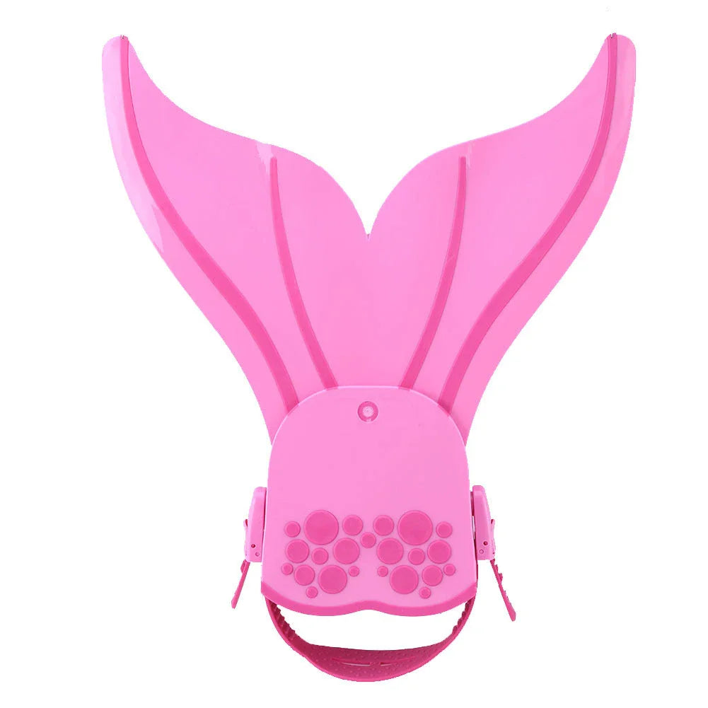 Adjustable swim fins in various colors, perfect for mermaid-inspired water activities and building leg strength