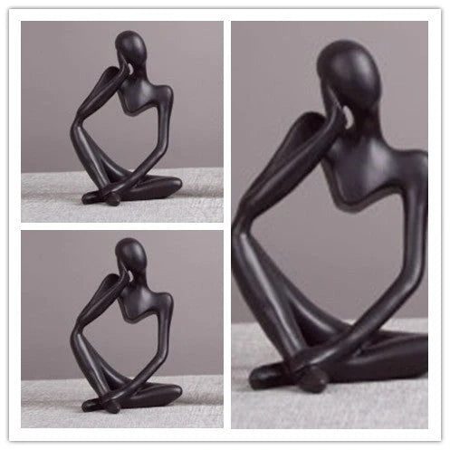 Handmade thinker statue abstract figure sculpture in premium resin