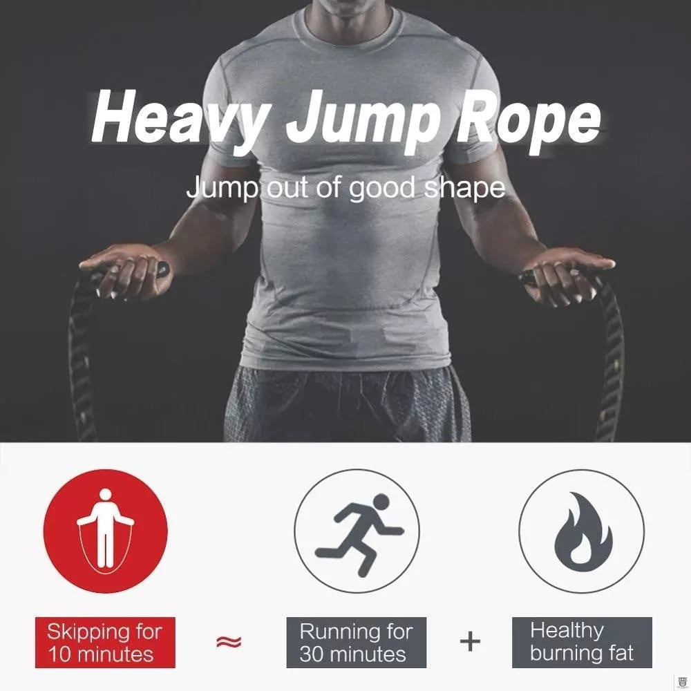 25mm Fitness Heavy Jump Rope for Crossfit and Weighted Training in 2.8m and 3.0m lengths